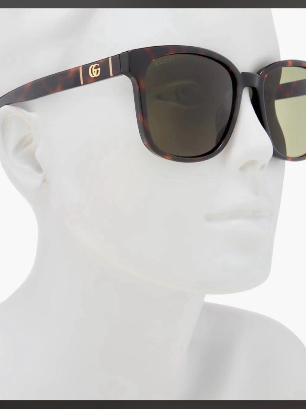 Gucci Men’s Tortoiseshell Sunglasses with Gold GG Accent